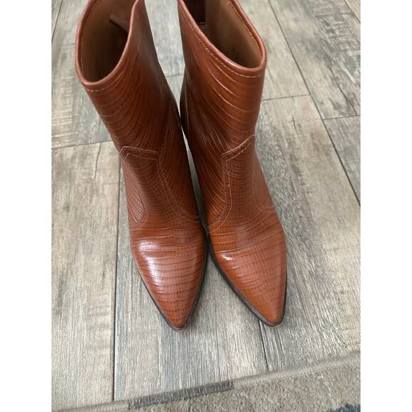 SARTO by Franco Sarto Women's Brown Valentina Pointed Toe Western Bootie Size 8 - Picture 9 of 9